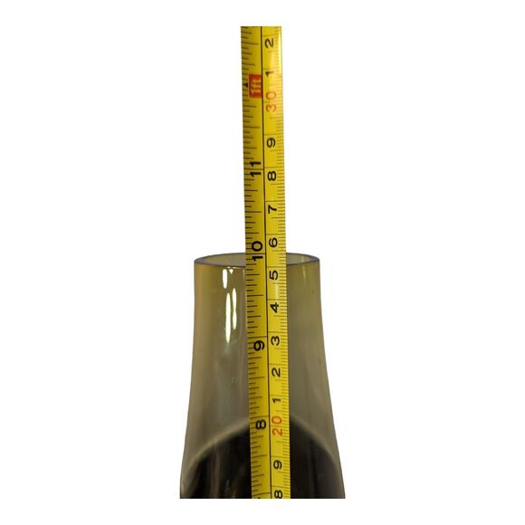 MCM ASEDA GLASS SVENSK FORM VASE BO BORGSTROM SWEDEN 9 3/4" SOMMERSO Smoky Amber - Picture 4 of 7